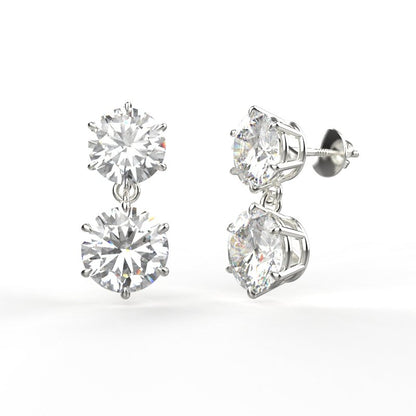 Avarta Jewellery 92.5 Sterling Silver 10 Carat Moisanite Earring