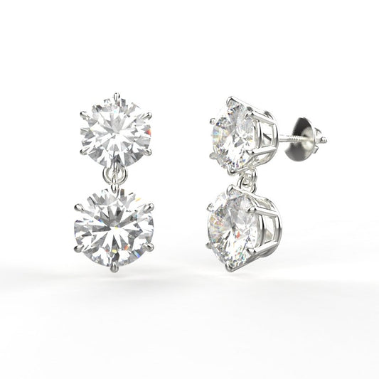 Avarta Jewellery 92.5 Sterling Silver 10 Carat Moisanite Earring