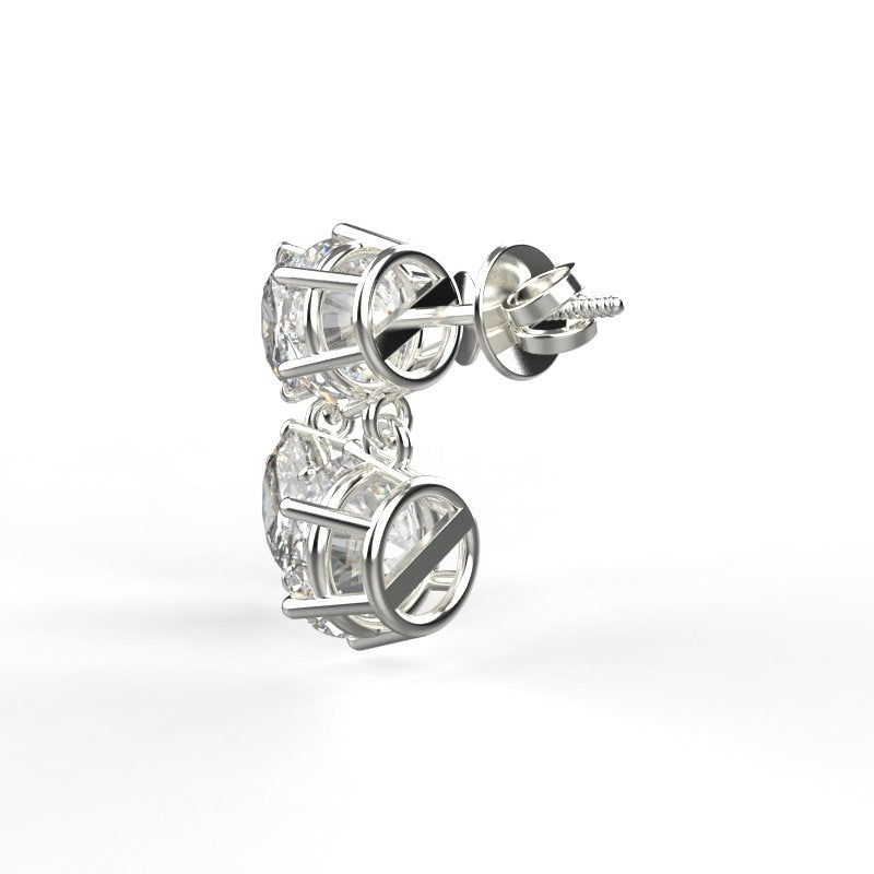 Avarta Jewellery 92.5 Sterling Silver 10 Carat Moisanite Earring