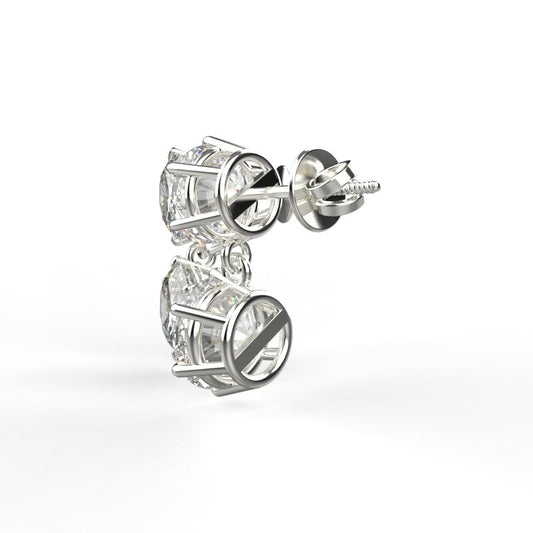 Avarta Jewellery 92.5 Sterling Silver 10 Carat Moisanite Earring