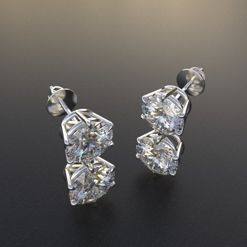 Avarta Jewellery 92.5 Sterling Silver 10 Carat Moisanite Earring