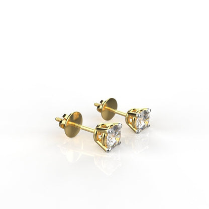 Avarta Jewellery Sterling Silver 25 Cents Each Solitaire Stud Earrings With White Gold Plating