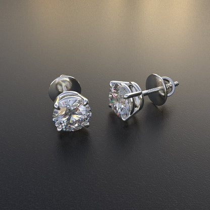 Avarta Jewellery White Gold 1 Carat Solitaire Earrings