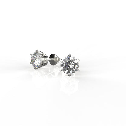 Avarta Jewellery 92.5 Sterling Silver 1.50 Carat Each Solitaire Stud Earrings for Girls &amp; Women