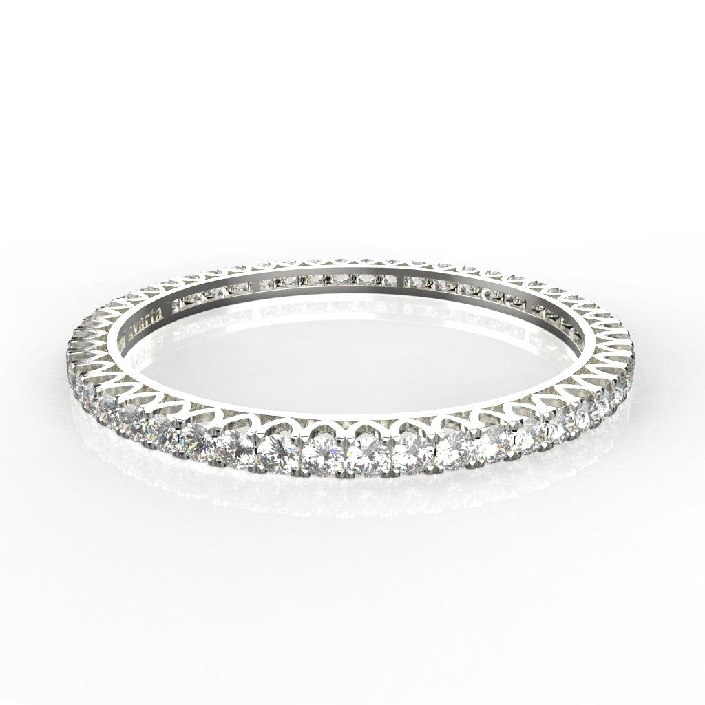 Avarta Jewellery 92.5 Sterling Silver Bangle With 25 Cents Each 5A Grade American Diamonds - Single Pcs
