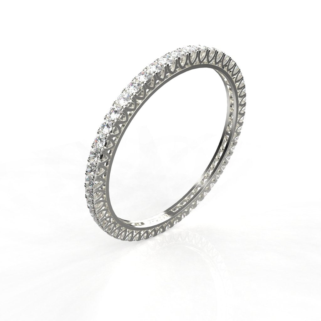 Avarta Jewellery 92.5 Sterling Silver Bangle With 25 Cents Each 5A Grade American Diamonds - Single Pcs