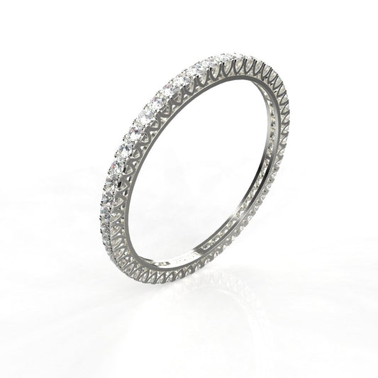 Avarta Jewellery 92.5 Sterling Silver Bangle With 25 Cents Each 5A Grade American Diamonds - Single Pcs
