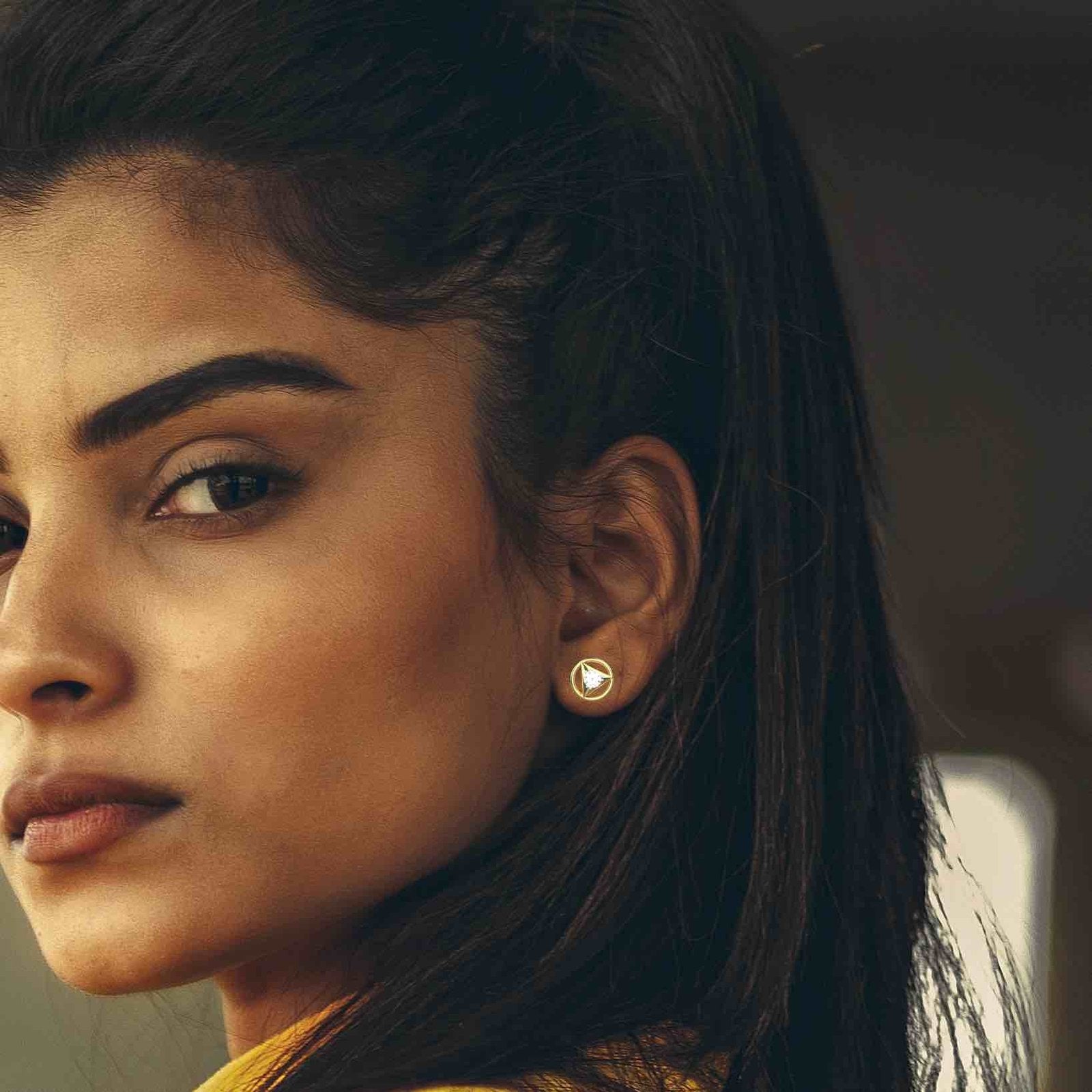 Avarta 18K Gold 80 Cents Each Solitaire For Girls &amp; Women Secondary image