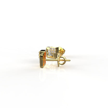 Avarta Jewellery 18K Hallmarked Gold Studs Earrings With Certified Diamonds For Kids, Girls &amp; Women