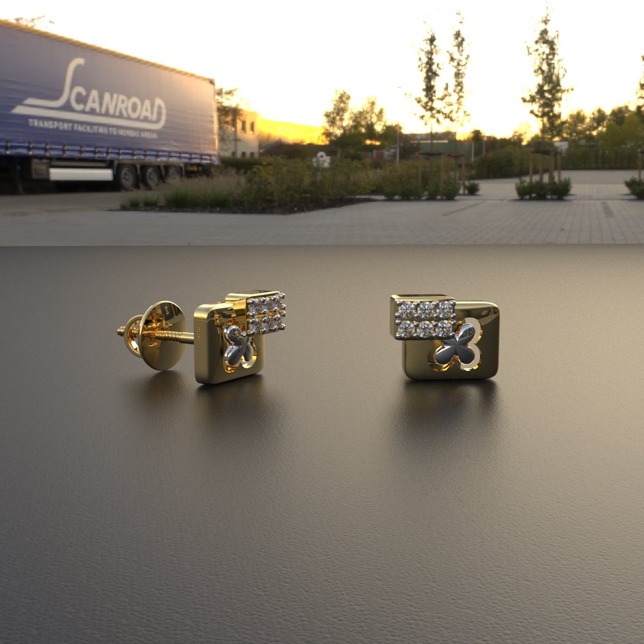 Avarta Jewellery 18K Hallmarked Gold Studs Earrings With Certified Diamonds For Kids, Girls &amp; Women