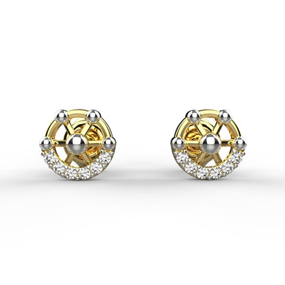 Avarta Jewellery 18K Hallmarked Gold Studs Earrings With Certified Diamonds For Kids, Girls &amp; Women