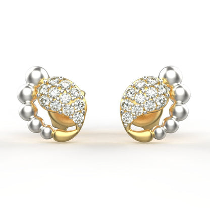 Avarta Jewellery 18K Hallmarked Gold Certified Diamond Stud Earrings
