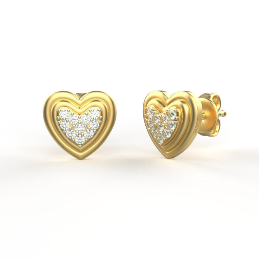 Avarta Jewellery 18K Hallmarked Gold Certified Diamond Stud Earring For Kids, Girls &amp; Women
