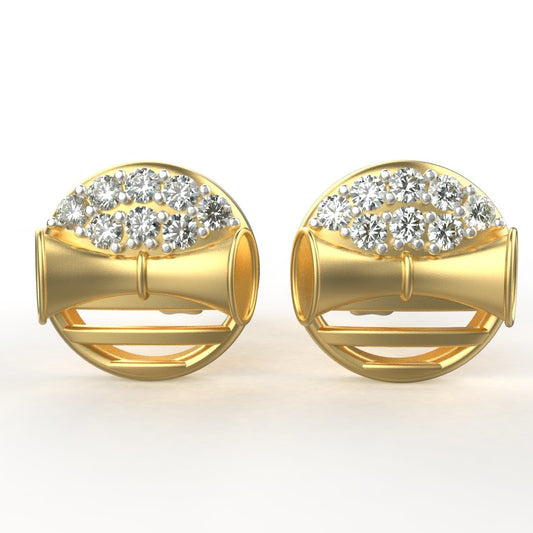 Avarta Jewellery 18K Hallmarked Gold Certified Diamond Studs Earring For Kids, Girls &amp; Women