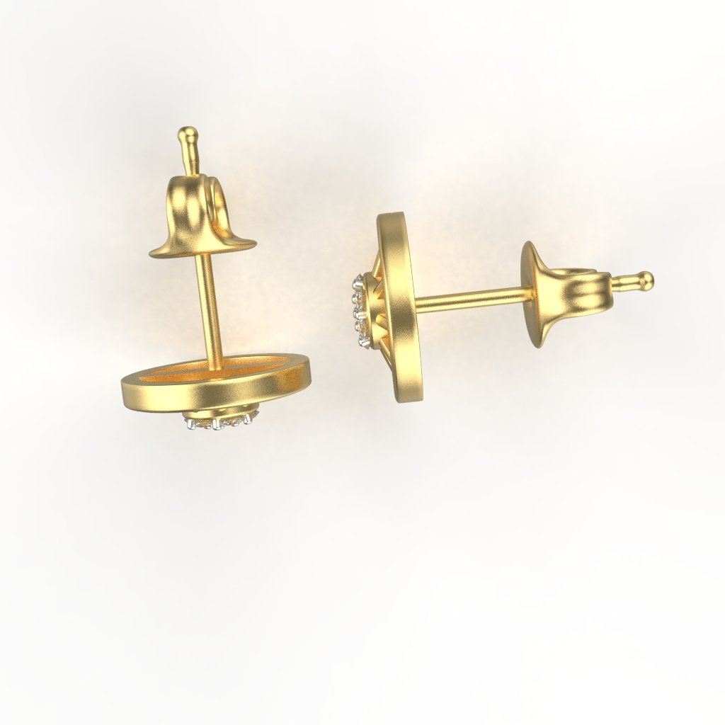 Avarta Jewellery 18K Hallmarked Gold Certified Diamond Studs Earring For Kids, Girls &amp; Women