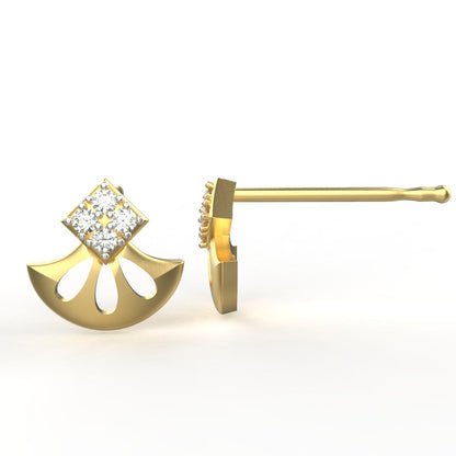 Avarta Jewellery 18K Hallmarked Gold Certified Diamond Studs Earring For Kids, Girls &amp; Women