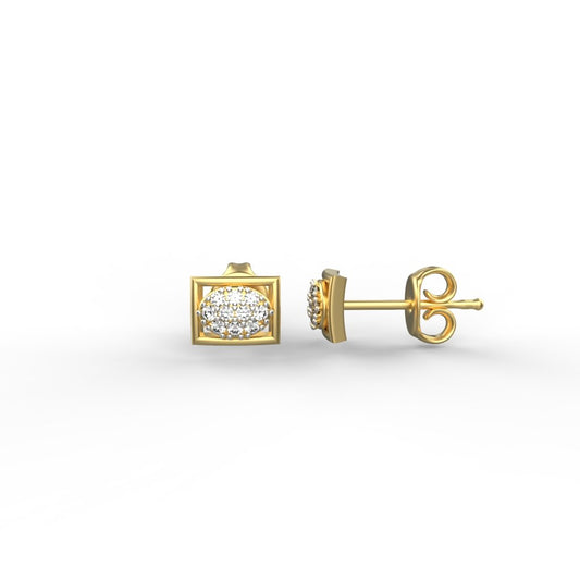 Avarta Jewellery 18K Hallmarked Gold Certified Diamond Studs Earring For Kids, Girls &amp; Women