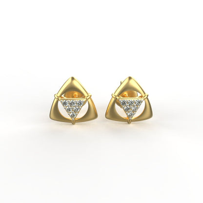 Avarta Jewellery 18K Hallmarked Gold Certified Diamond Studs Earring For Kids, Girls &amp; Women