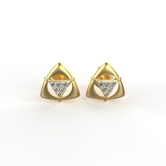 Avarta Jewellery 18K Hallmarked Gold Certified Diamond Studs Earring For Kids, Girls &amp; Women
