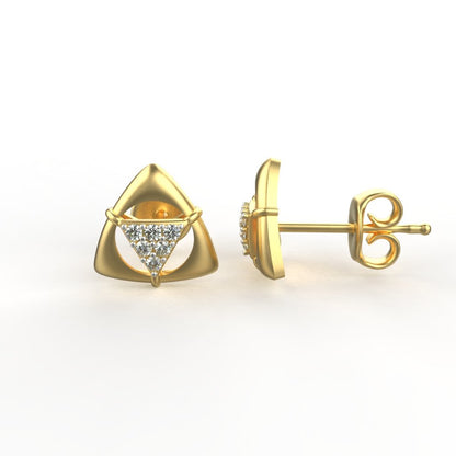 Avarta Jewellery 18K Hallmarked Gold Certified Diamond Studs Earring For Kids, Girls &amp; Women