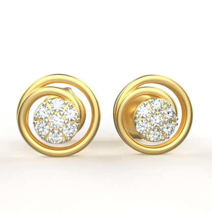 Avarta Jewellery 18K Hallmarked Gold Certified Diamond Studs Earring For Kids, Girls &amp; Women