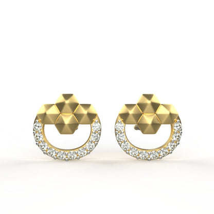 Avarta Jewellery 18K Hallmarked Gold Certified Diamond Studs Earring For Kids, Girls &amp; Women