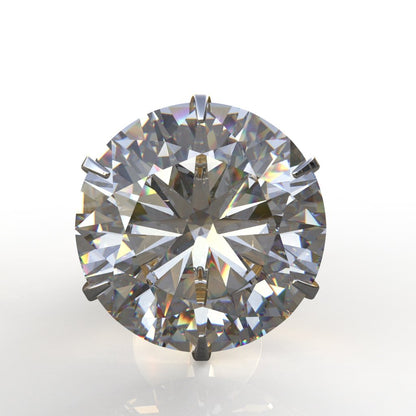 Avarta Jewellery Sterling Silver 1 Carat Moissanite Solitaire Stud Earrings With Gold Polish