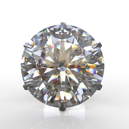 Avarta Jewellery Sterling Silver 1 Carat Moissanite Solitaire Stud Earrings
