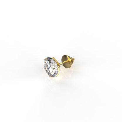 Avarta Jewellery 18k Gold 1.50 Carat Moissanite Unisex Solitaire Studs - Single Pcs