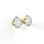 Avarta Jewellery 14k Gold 2 Carat Oval Moissanite Stud Earrings