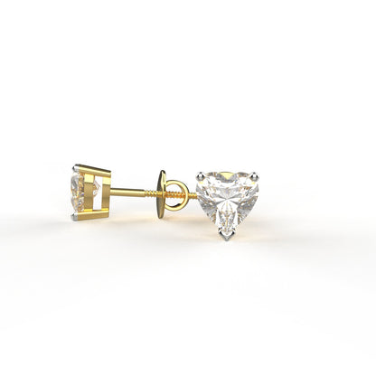 Avarta Jewellery Sterling Silver 2 Carat Solitaire Heart Shape Pendant Set