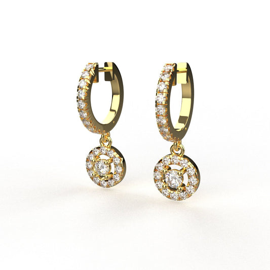 Avarta 14k Gold Moissanite Bali Dangler