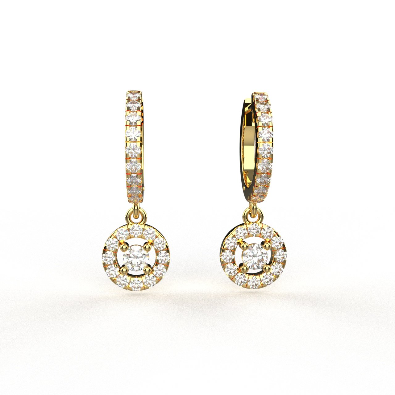 Avarta 14k Gold Moissanite Bali Dangler
