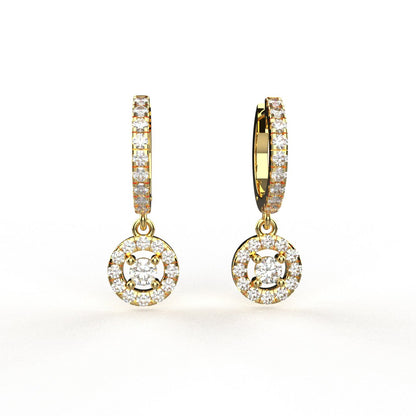 Avarta 14k Gold Moissanite Bali Dangler