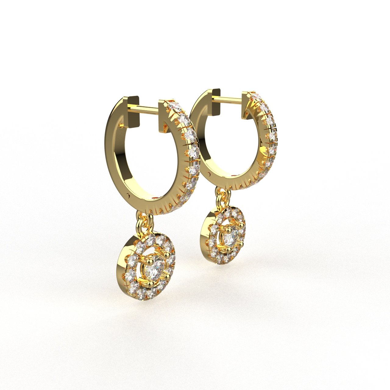 Avarta 14k Gold Moissanite Bali Dangler