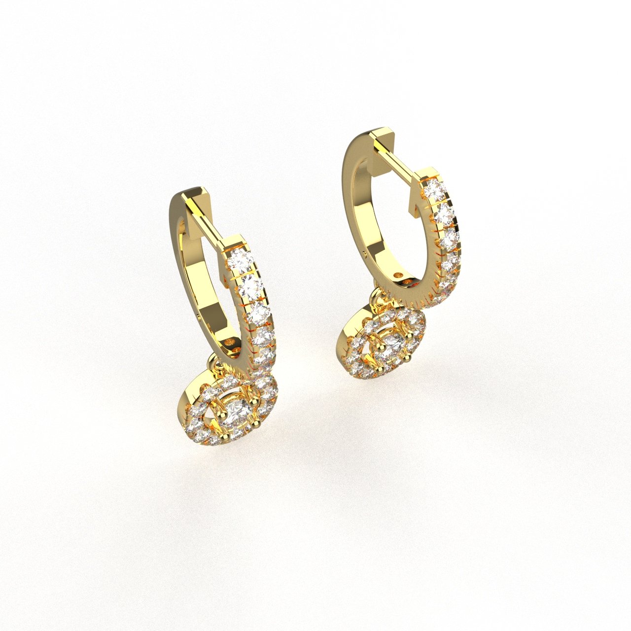 Avarta 14k Gold Moissanite Bali Dangler