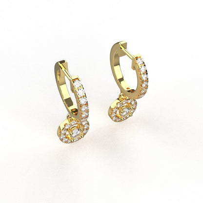 Avarta 14k Gold Moissanite Bali Dangler