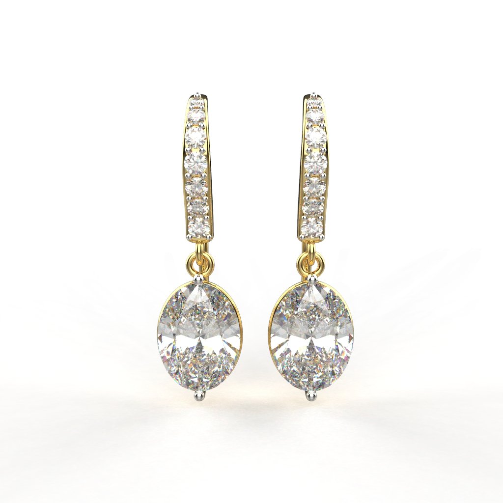 Avarta Jewellery Mystic Moissanite Gold Drop Earrings Secondary image