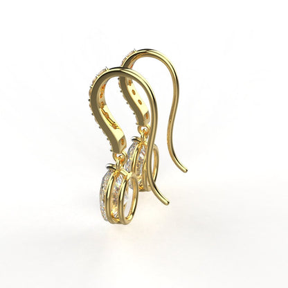 Avarta Jewellery Mystic Moissanite Gold Drop Earrings
