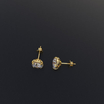 Avarta Jewellery 2 Carat each Moissanite Solitaire Studs | 18K, 14K