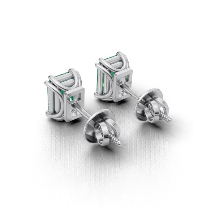 Avarta Jewellery Sterling Silver Ruby Emerald Earrings