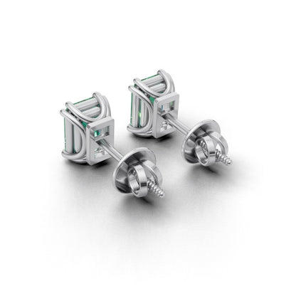 Avarta Jewellery Sterling Silver Ruby Emerald Earrings