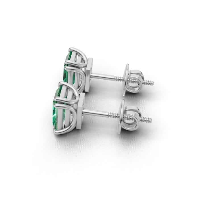 Avarta Jewellery Sterling Silver Ruby Emerald Earrings