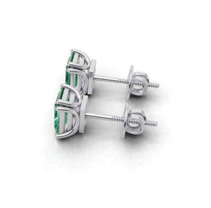 Avarta Jewellery Sterling Silver Ruby Emerald Earrings