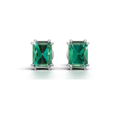 Avarta Jewellery Sterling Silver Ruby Emerald Earrings
