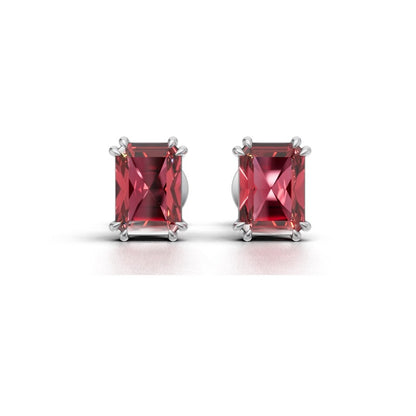 Avarta Jewellery Sterling Silver Ruby Emerald Earrings