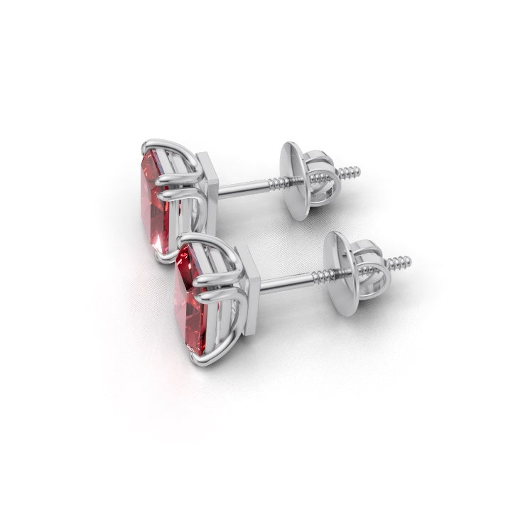 Avarta Jewellery Sterling Silver Ruby Emerald Earrings