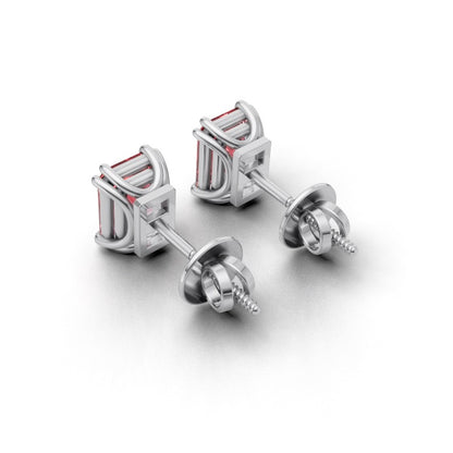 Avarta Jewellery Sterling Silver Ruby Emerald Earrings