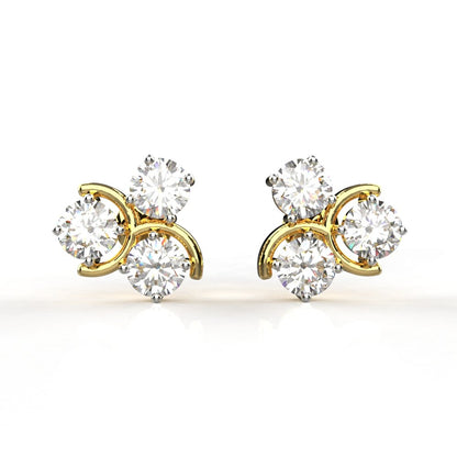 Avarta Jewellery Tri Star Lab Diamond Earrings