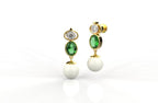 Avarta Jewellery Gold Diamond Emerald Pearl Earring